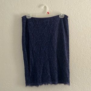 Diane vonFurstenberg Navy Lace Skirt